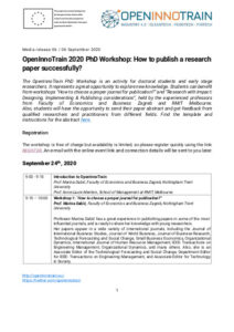 OIT – Media release 06 – PhD Workshop img